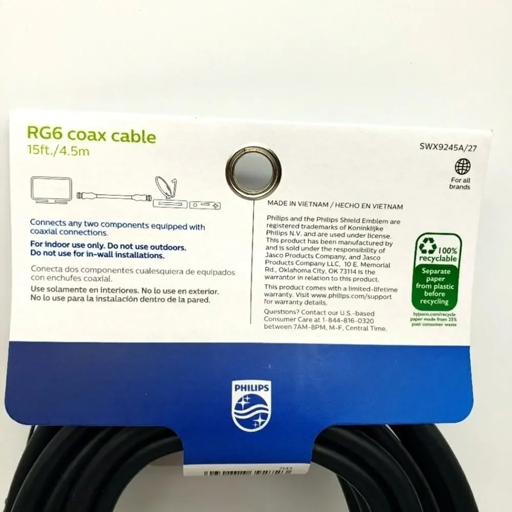 Phillips Audio/Video RG6 Coax Cable